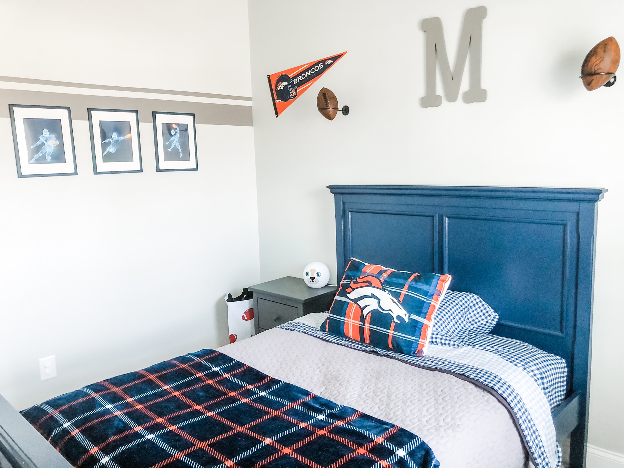 Simple design for a Boy's Sport Themed Room! - The Mommy Project Guru